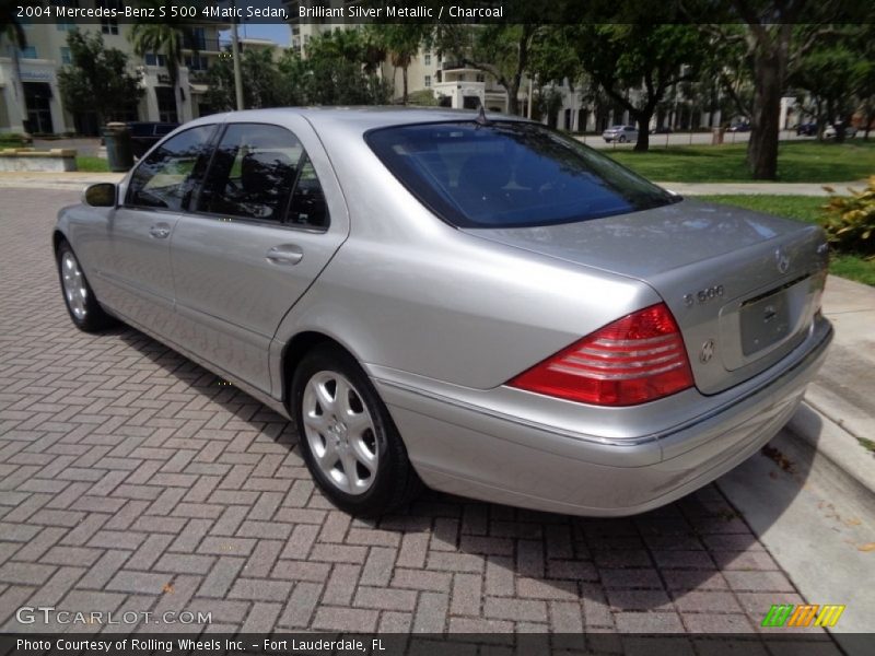 Brilliant Silver Metallic / Charcoal 2004 Mercedes-Benz S 500 4Matic Sedan