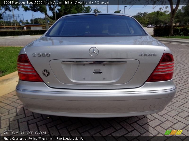 Brilliant Silver Metallic / Charcoal 2004 Mercedes-Benz S 500 4Matic Sedan