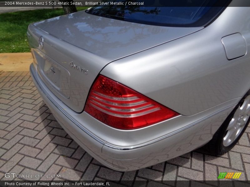 Brilliant Silver Metallic / Charcoal 2004 Mercedes-Benz S 500 4Matic Sedan