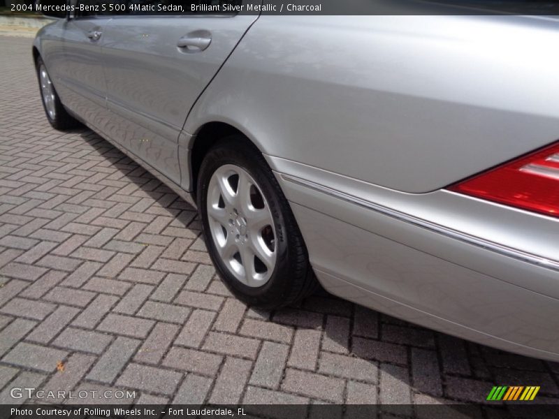 Brilliant Silver Metallic / Charcoal 2004 Mercedes-Benz S 500 4Matic Sedan
