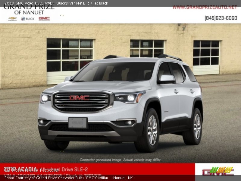 Quicksilver Metallic / Jet Black 2018 GMC Acadia SLE AWD