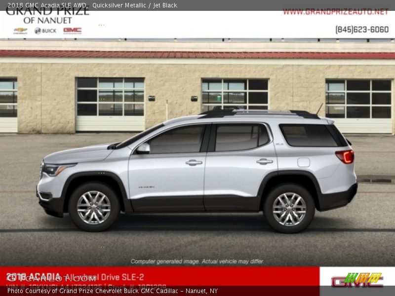 Quicksilver Metallic / Jet Black 2018 GMC Acadia SLE AWD