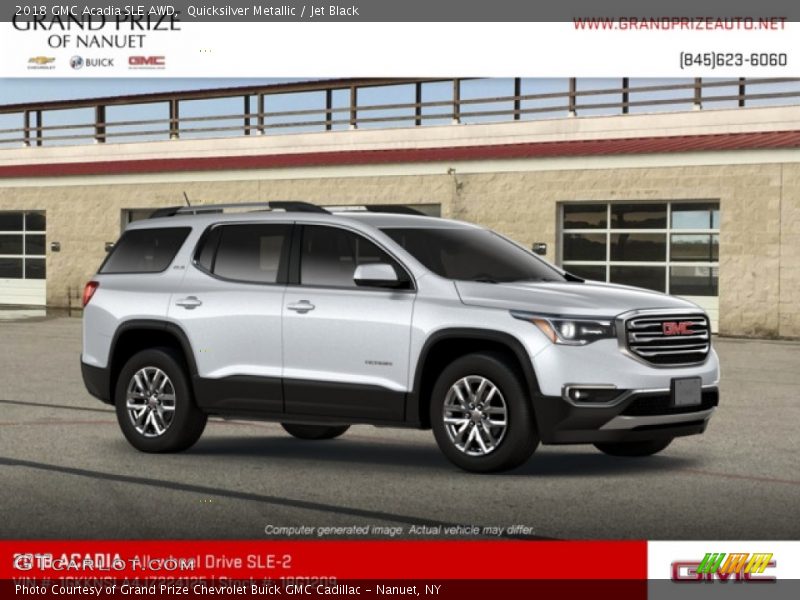 Quicksilver Metallic / Jet Black 2018 GMC Acadia SLE AWD