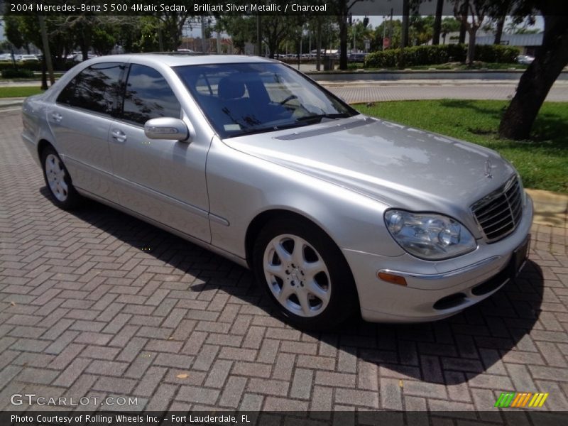Brilliant Silver Metallic / Charcoal 2004 Mercedes-Benz S 500 4Matic Sedan