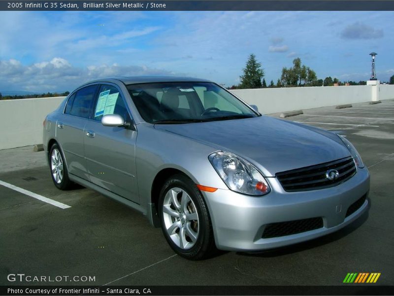 Brilliant Silver Metallic / Stone 2005 Infiniti G 35 Sedan