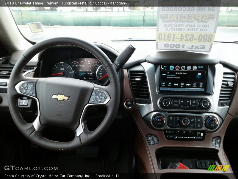 Dashboard of 2018 Tahoe Premier