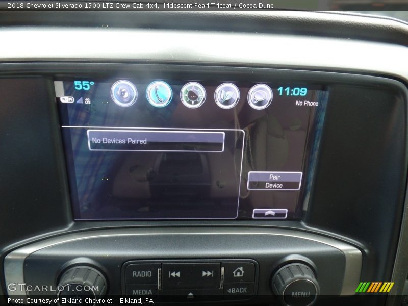 Iridescent Pearl Tricoat / Cocoa Dune 2018 Chevrolet Silverado 1500 LTZ Crew Cab 4x4