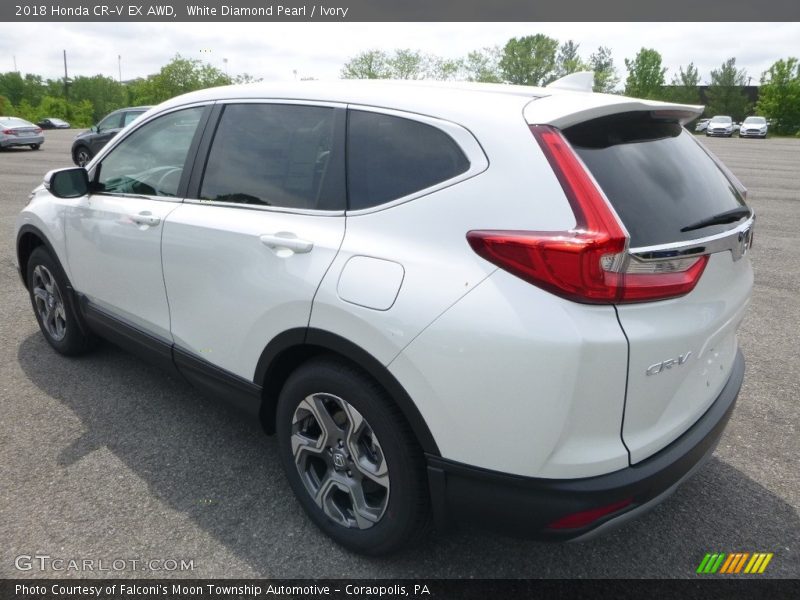 White Diamond Pearl / Ivory 2018 Honda CR-V EX AWD