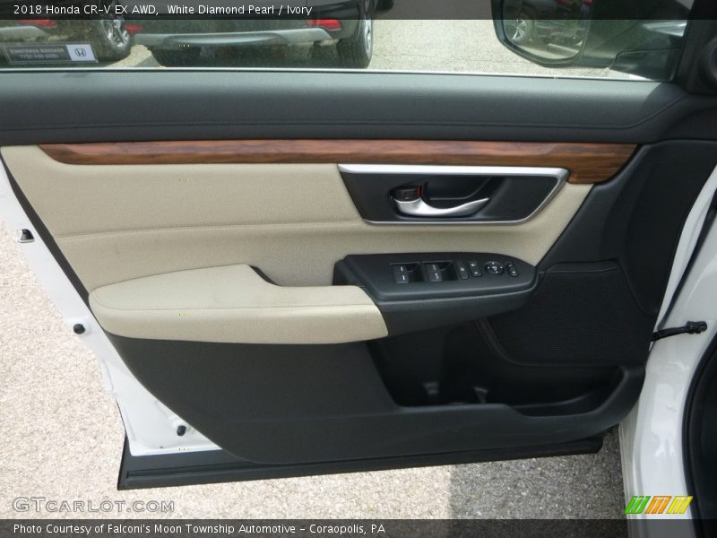White Diamond Pearl / Ivory 2018 Honda CR-V EX AWD