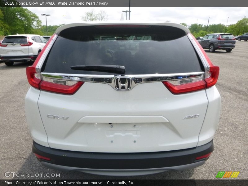 White Diamond Pearl / Ivory 2018 Honda CR-V EX AWD