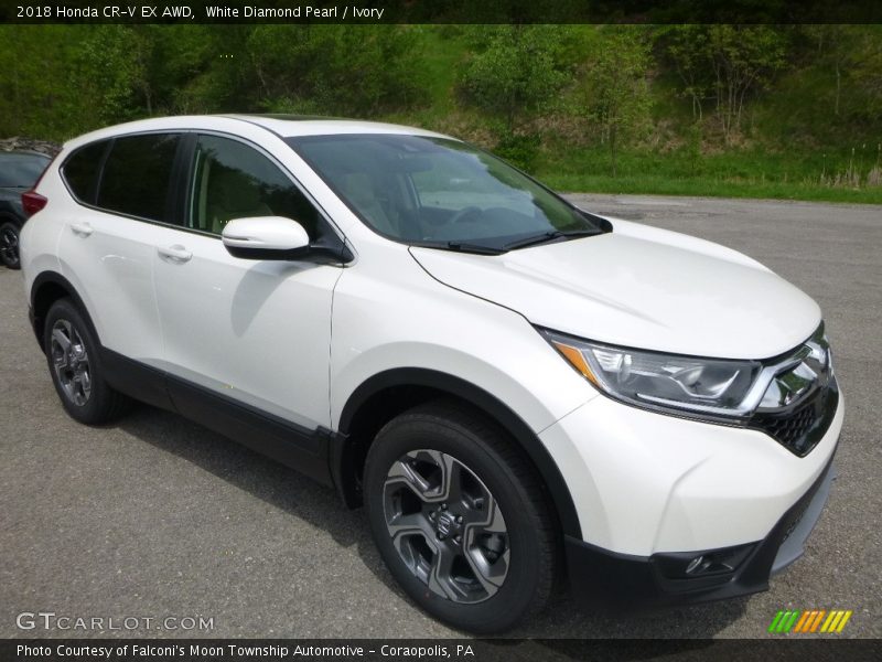 White Diamond Pearl / Ivory 2018 Honda CR-V EX AWD