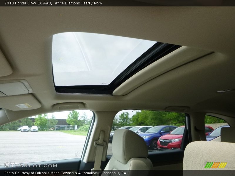 White Diamond Pearl / Ivory 2018 Honda CR-V EX AWD