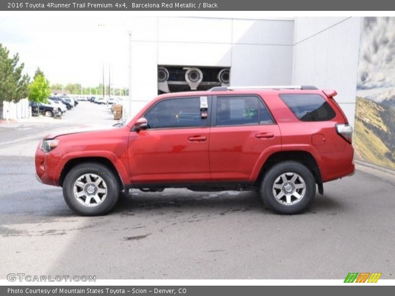 Barcelona Red Metallic / Black 2016 Toyota 4Runner Trail Premium 4x4