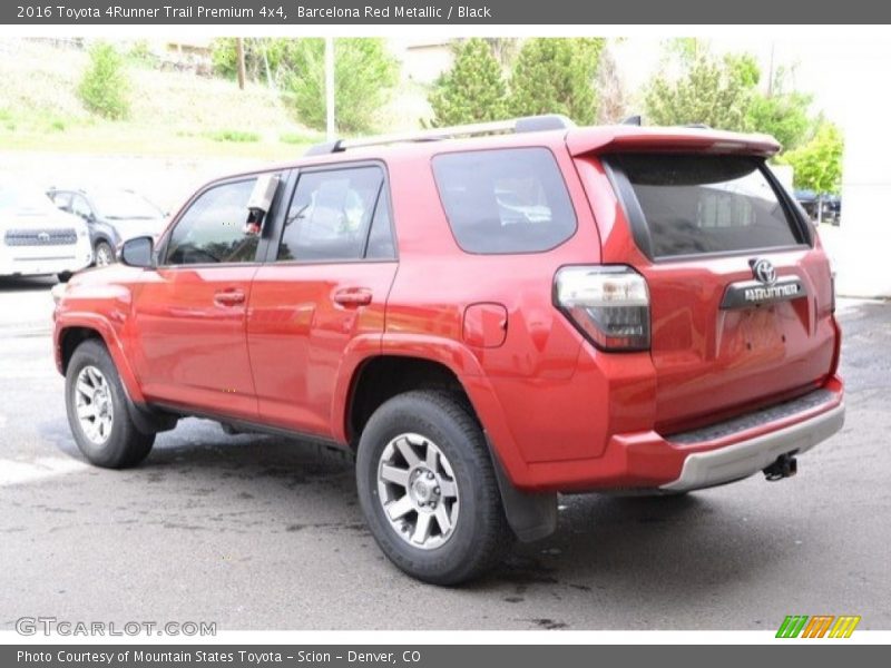 Barcelona Red Metallic / Black 2016 Toyota 4Runner Trail Premium 4x4