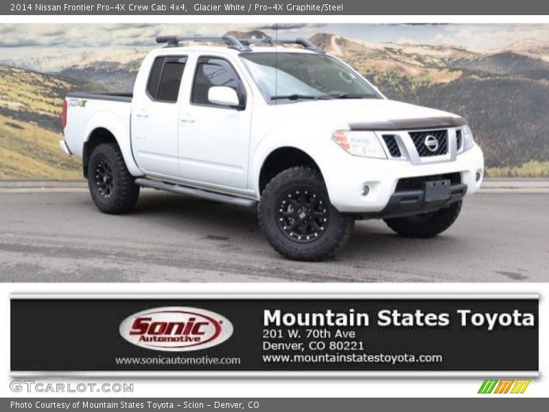 Glacier White / Pro-4X Graphite/Steel 2014 Nissan Frontier Pro-4X Crew Cab 4x4