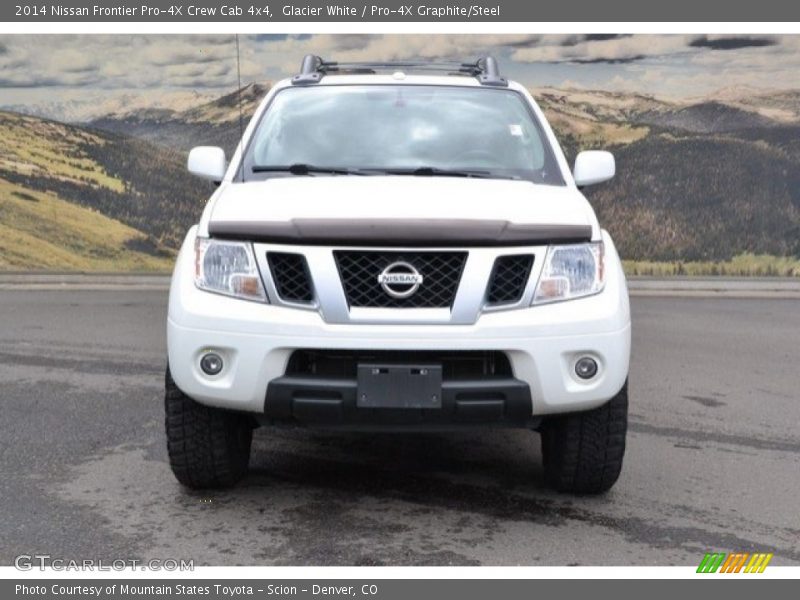 Glacier White / Pro-4X Graphite/Steel 2014 Nissan Frontier Pro-4X Crew Cab 4x4