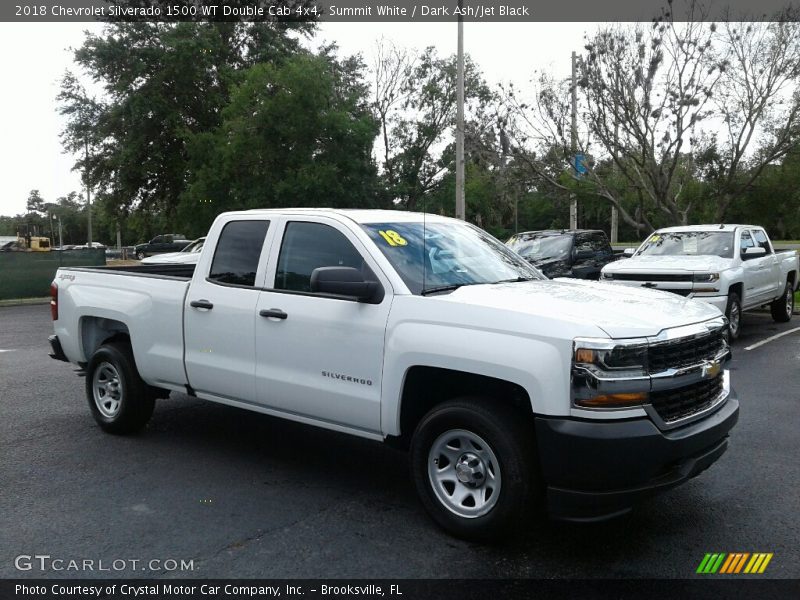 Summit White / Dark Ash/Jet Black 2018 Chevrolet Silverado 1500 WT Double Cab 4x4