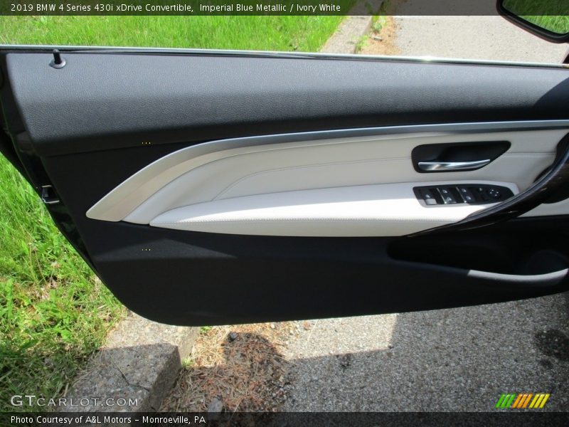 Imperial Blue Metallic / Ivory White 2019 BMW 4 Series 430i xDrive Convertible