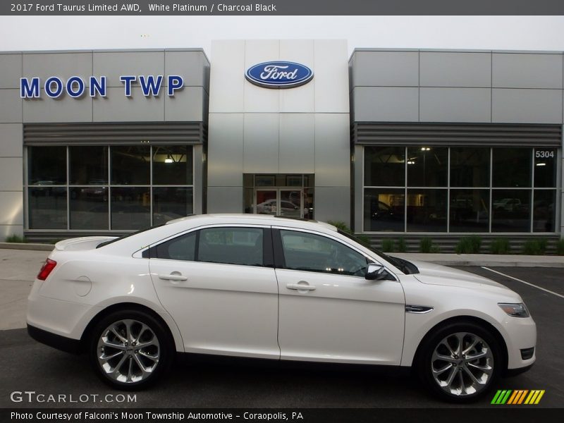 White Platinum / Charcoal Black 2017 Ford Taurus Limited AWD