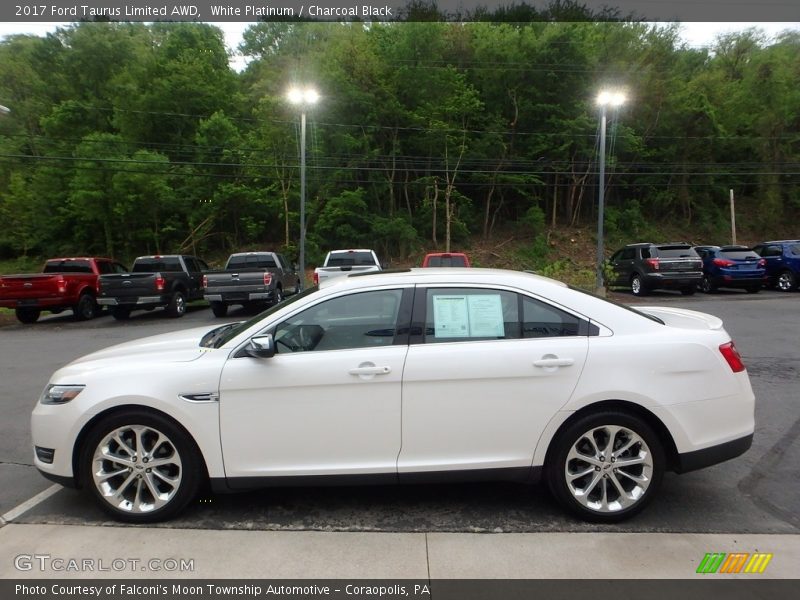 White Platinum / Charcoal Black 2017 Ford Taurus Limited AWD