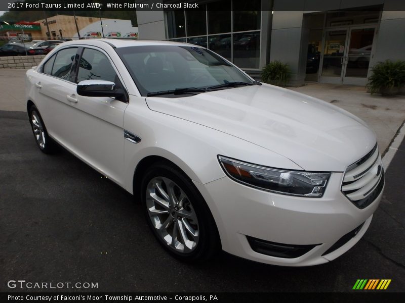 White Platinum / Charcoal Black 2017 Ford Taurus Limited AWD