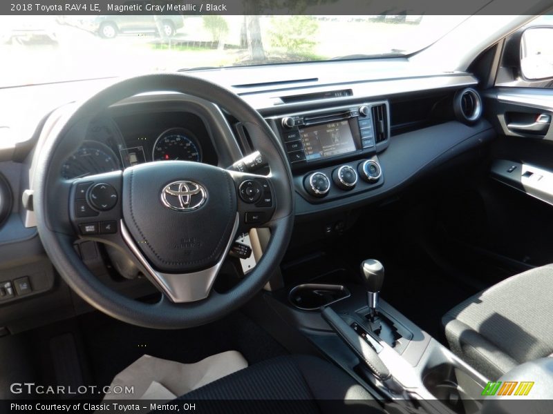 Magnetic Gray Metallic / Black 2018 Toyota RAV4 LE