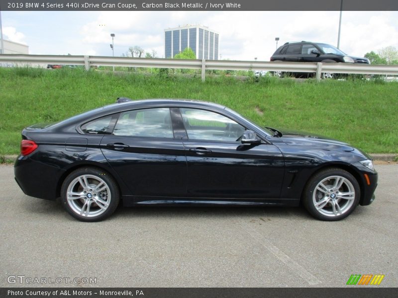 Carbon Black Metallic / Ivory White 2019 BMW 4 Series 440i xDrive Gran Coupe
