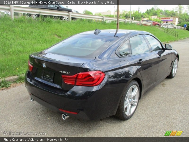 Carbon Black Metallic / Ivory White 2019 BMW 4 Series 440i xDrive Gran Coupe