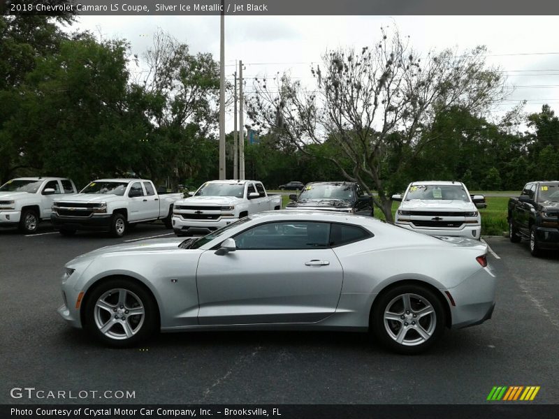 Silver Ice Metallic / Jet Black 2018 Chevrolet Camaro LS Coupe