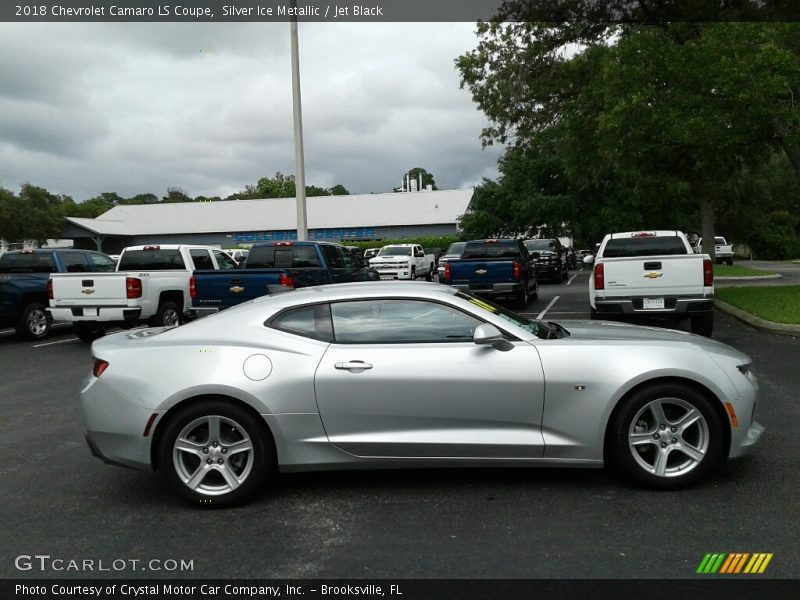 Silver Ice Metallic / Jet Black 2018 Chevrolet Camaro LS Coupe