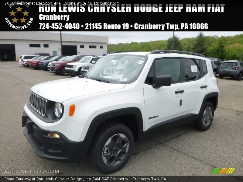 Alpine White / Black/Sandstorm 2018 Jeep Renegade Sport 4x4