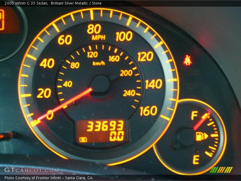 Brilliant Silver Metallic / Stone 2005 Infiniti G 35 Sedan