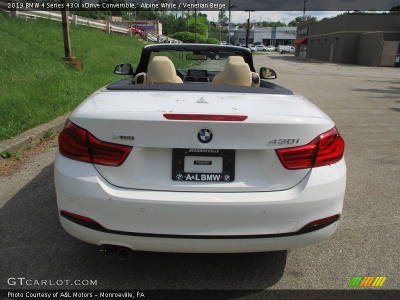 Alpine White / Venetian Beige 2019 BMW 4 Series 430i xDrive Convertible