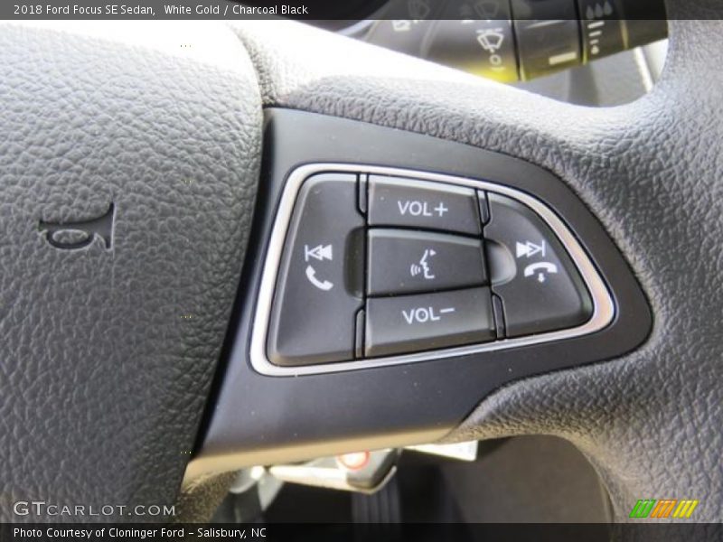 White Gold / Charcoal Black 2018 Ford Focus SE Sedan