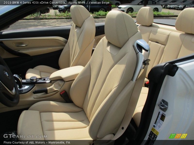 Alpine White / Venetian Beige 2019 BMW 4 Series 430i xDrive Convertible