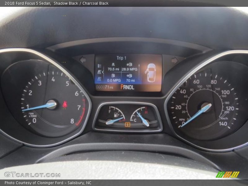 Shadow Black / Charcoal Black 2018 Ford Focus S Sedan