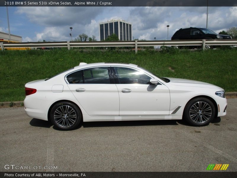 Alpine White / Cognac 2018 BMW 5 Series 530i xDrive Sedan