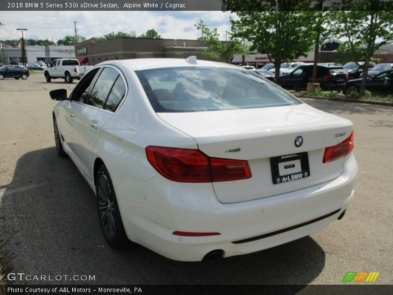 Alpine White / Cognac 2018 BMW 5 Series 530i xDrive Sedan