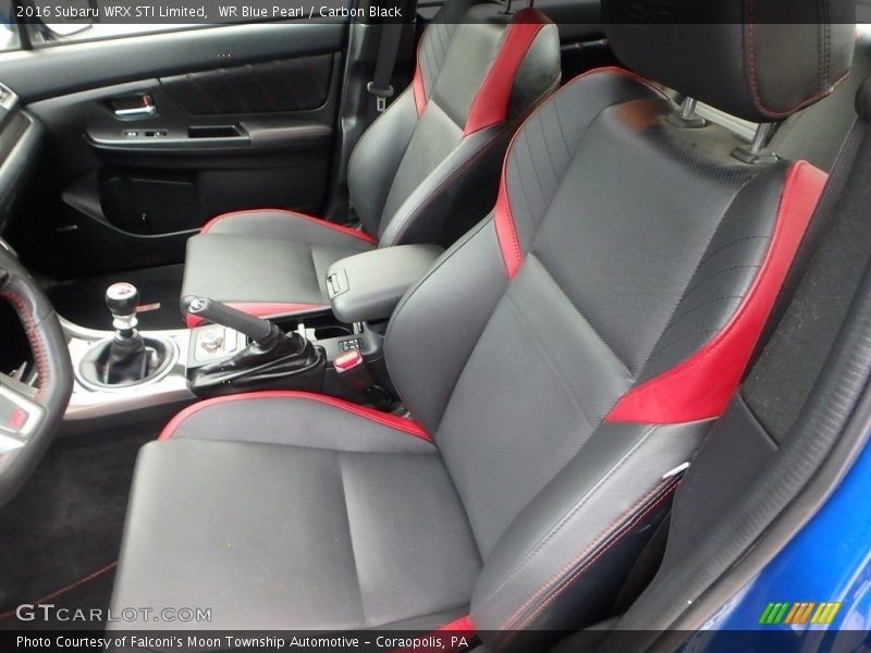 Front Seat of 2016 WRX STI Limited
