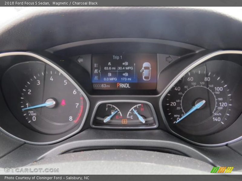 Magnetic / Charcoal Black 2018 Ford Focus S Sedan