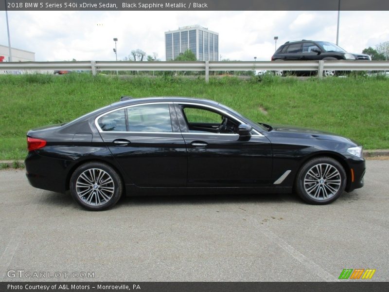 Black Sapphire Metallic / Black 2018 BMW 5 Series 540i xDrive Sedan