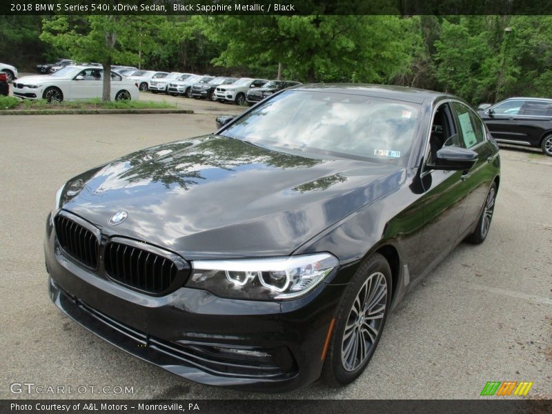 Black Sapphire Metallic / Black 2018 BMW 5 Series 540i xDrive Sedan