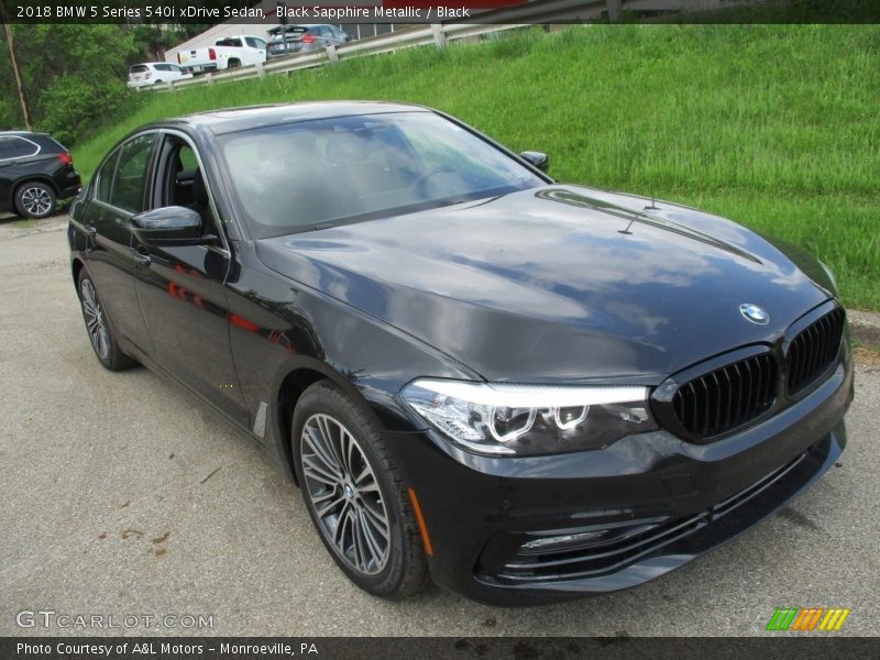 Black Sapphire Metallic / Black 2018 BMW 5 Series 540i xDrive Sedan