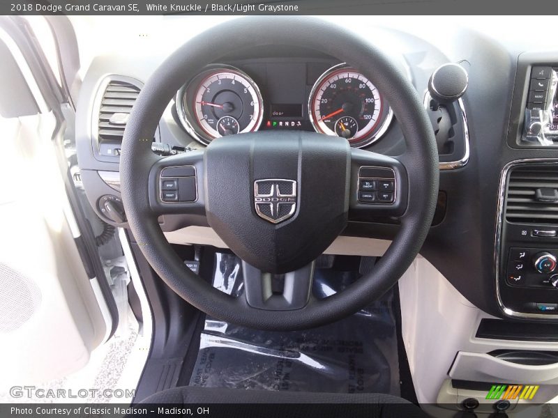 White Knuckle / Black/Light Graystone 2018 Dodge Grand Caravan SE