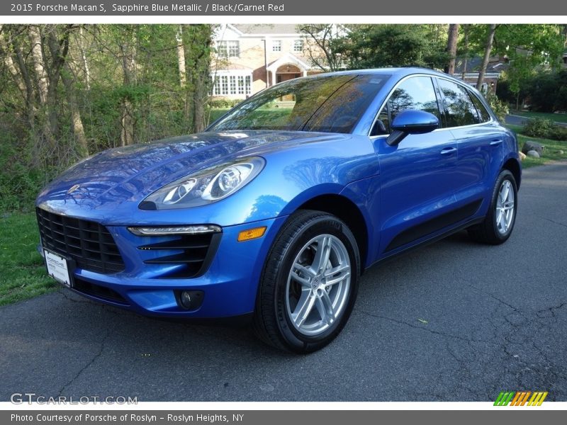 Sapphire Blue Metallic / Black/Garnet Red 2015 Porsche Macan S