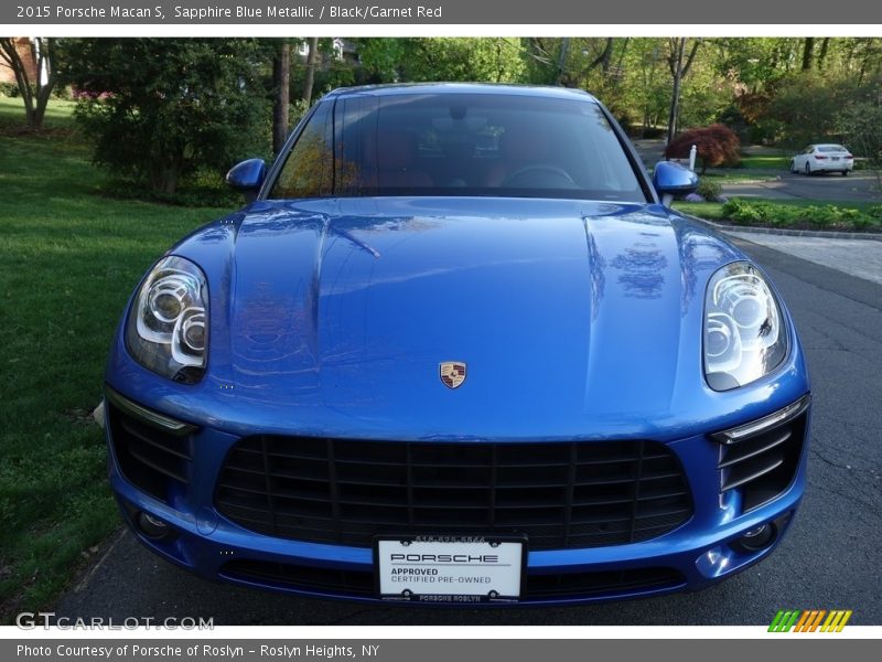 Sapphire Blue Metallic / Black/Garnet Red 2015 Porsche Macan S