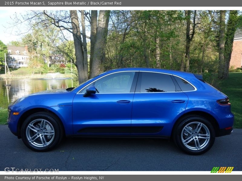 Sapphire Blue Metallic / Black/Garnet Red 2015 Porsche Macan S