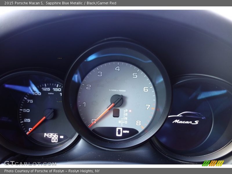 Sapphire Blue Metallic / Black/Garnet Red 2015 Porsche Macan S