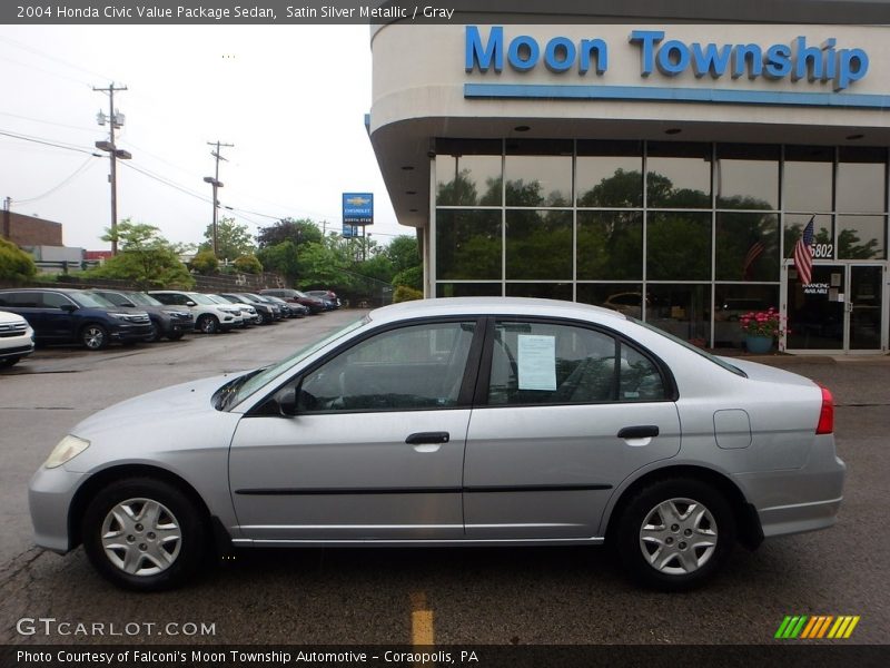 Satin Silver Metallic / Gray 2004 Honda Civic Value Package Sedan