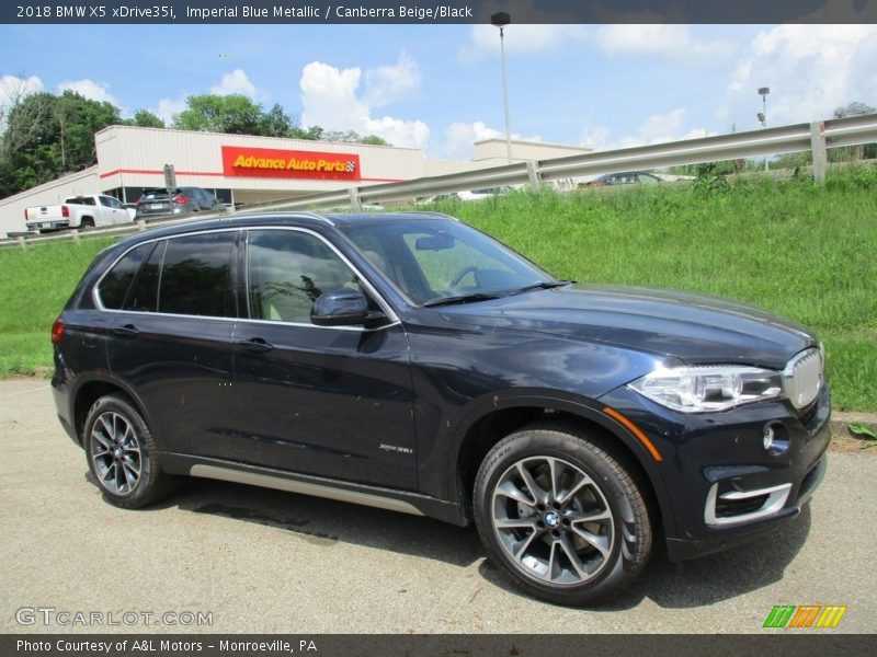 Imperial Blue Metallic / Canberra Beige/Black 2018 BMW X5 xDrive35i